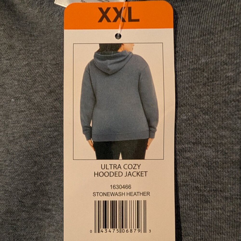NWT Danskin Women's Kangaroo Pockets Cotton Blend Soft Brushed Fleece Sz XXL - Picture 4 of 8